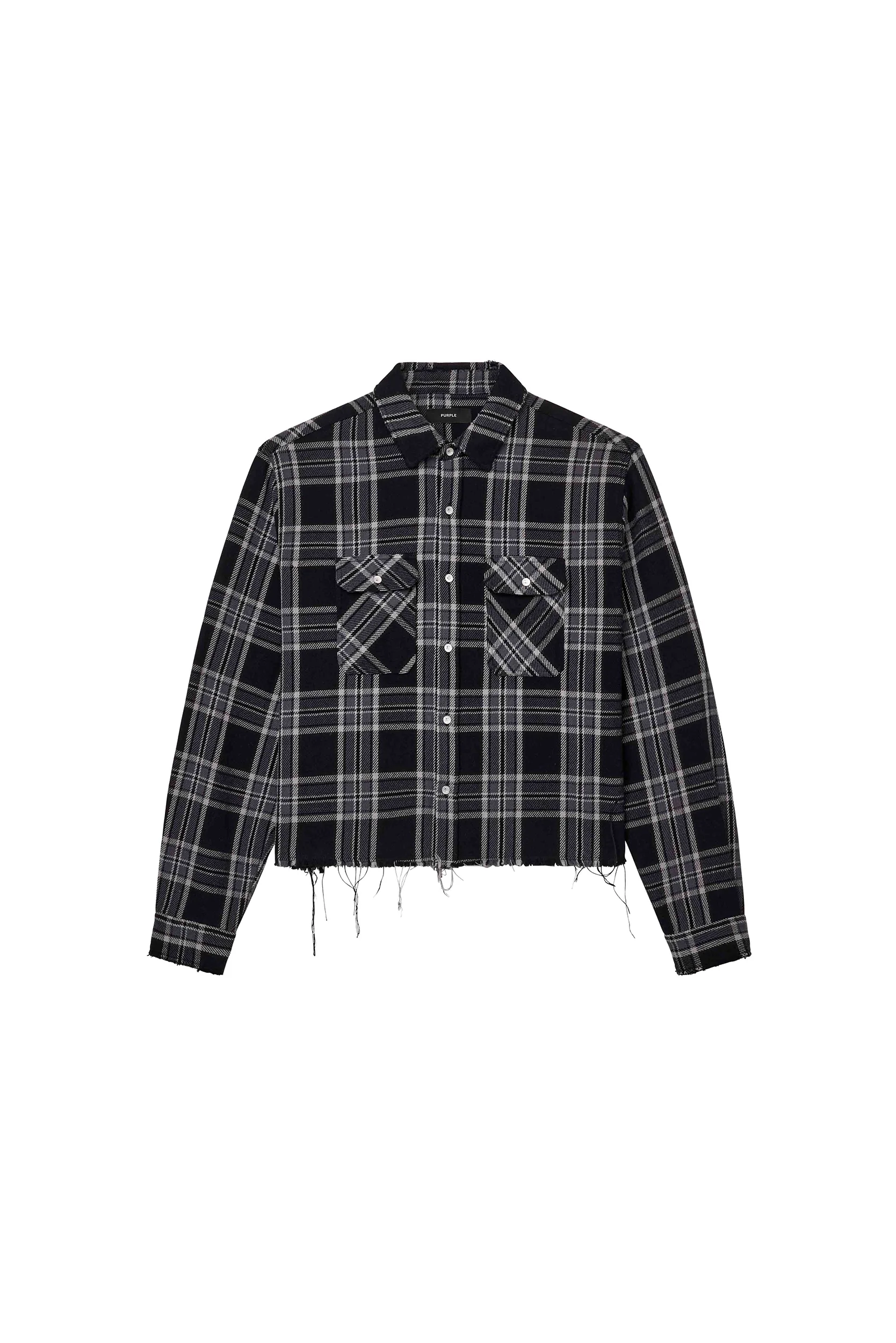 Cropped Flannel Shirt