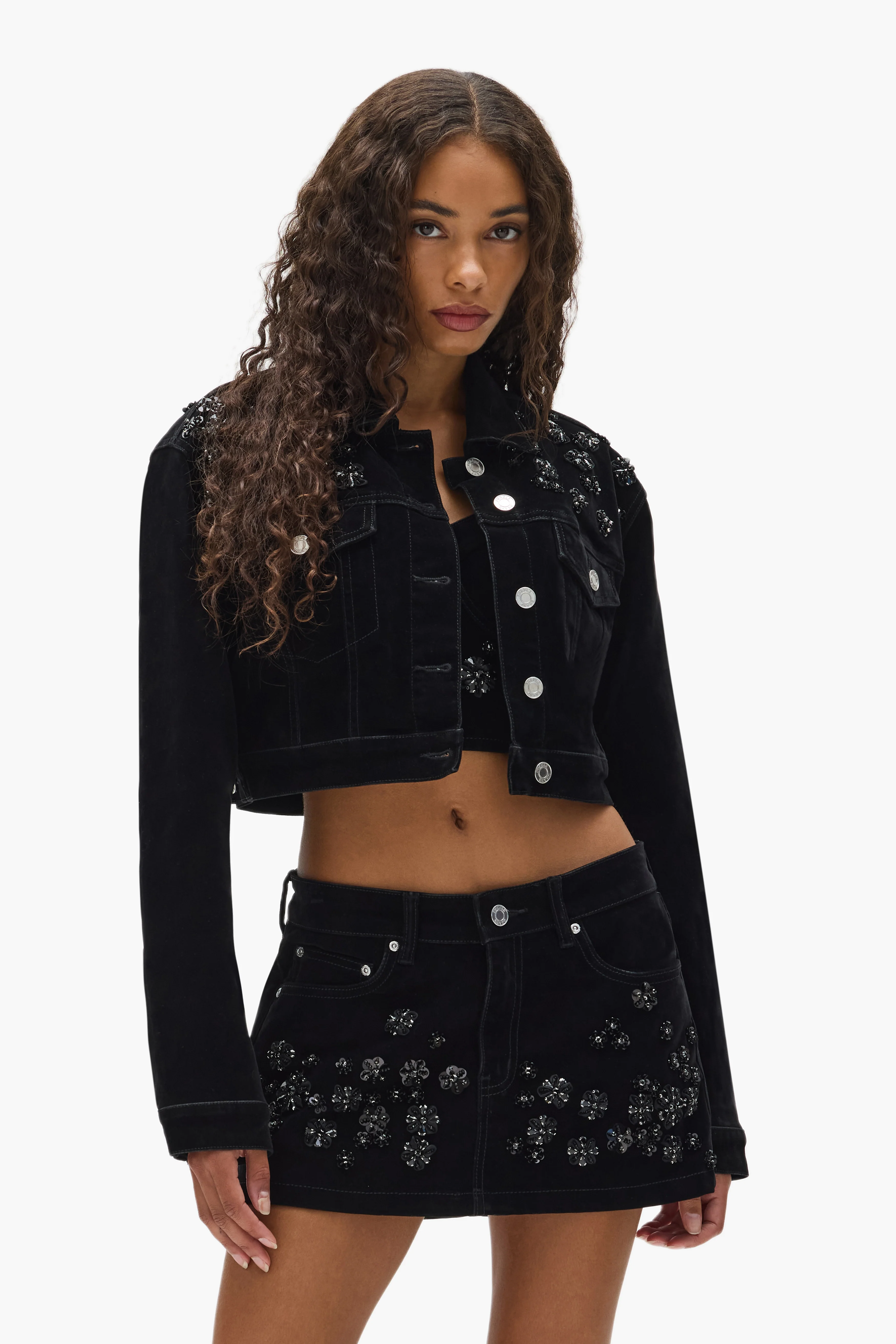 Embellished Cropped Jacket - Image 4
