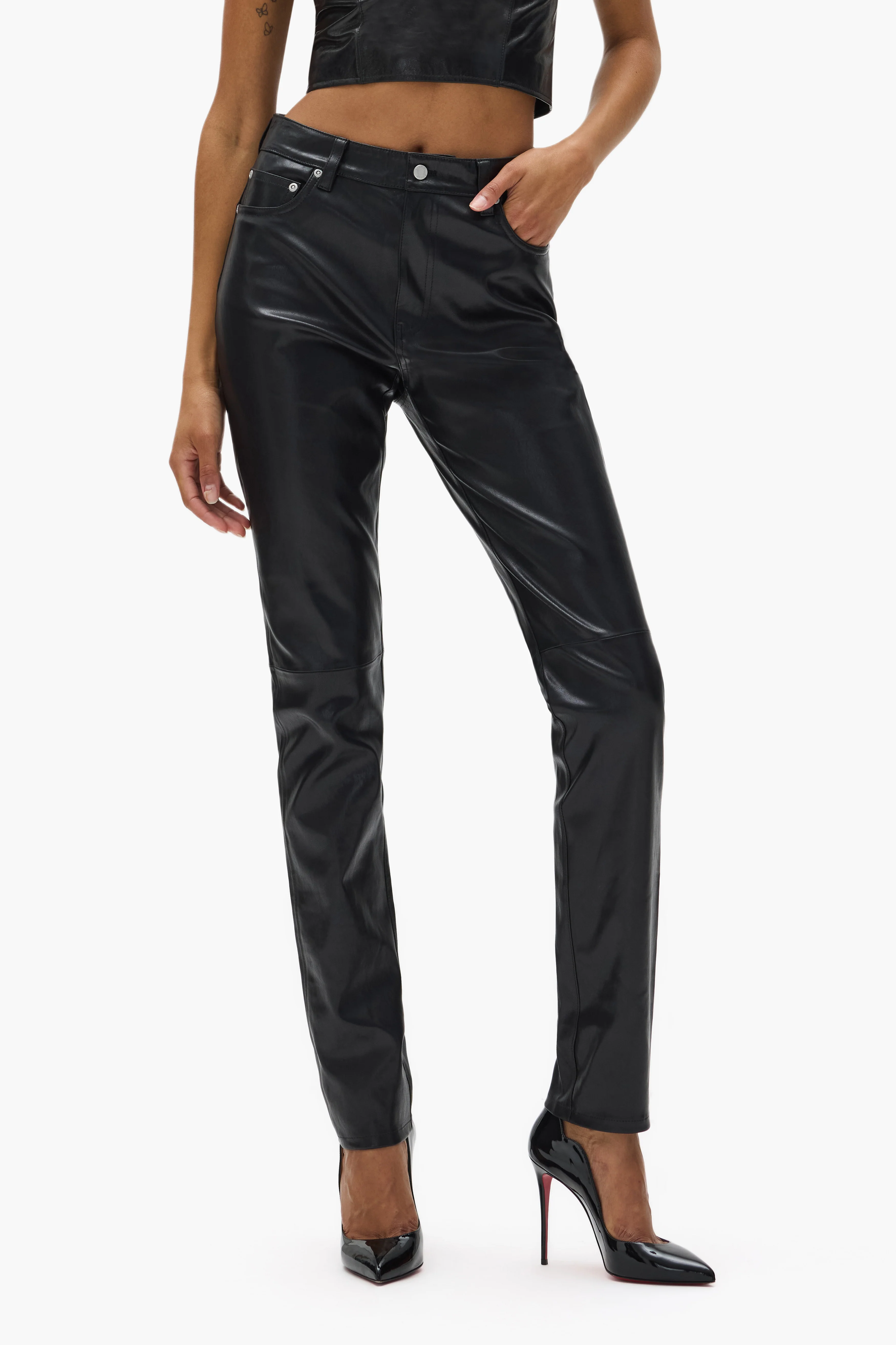 Leather 5 Pocket Pant - Image 4