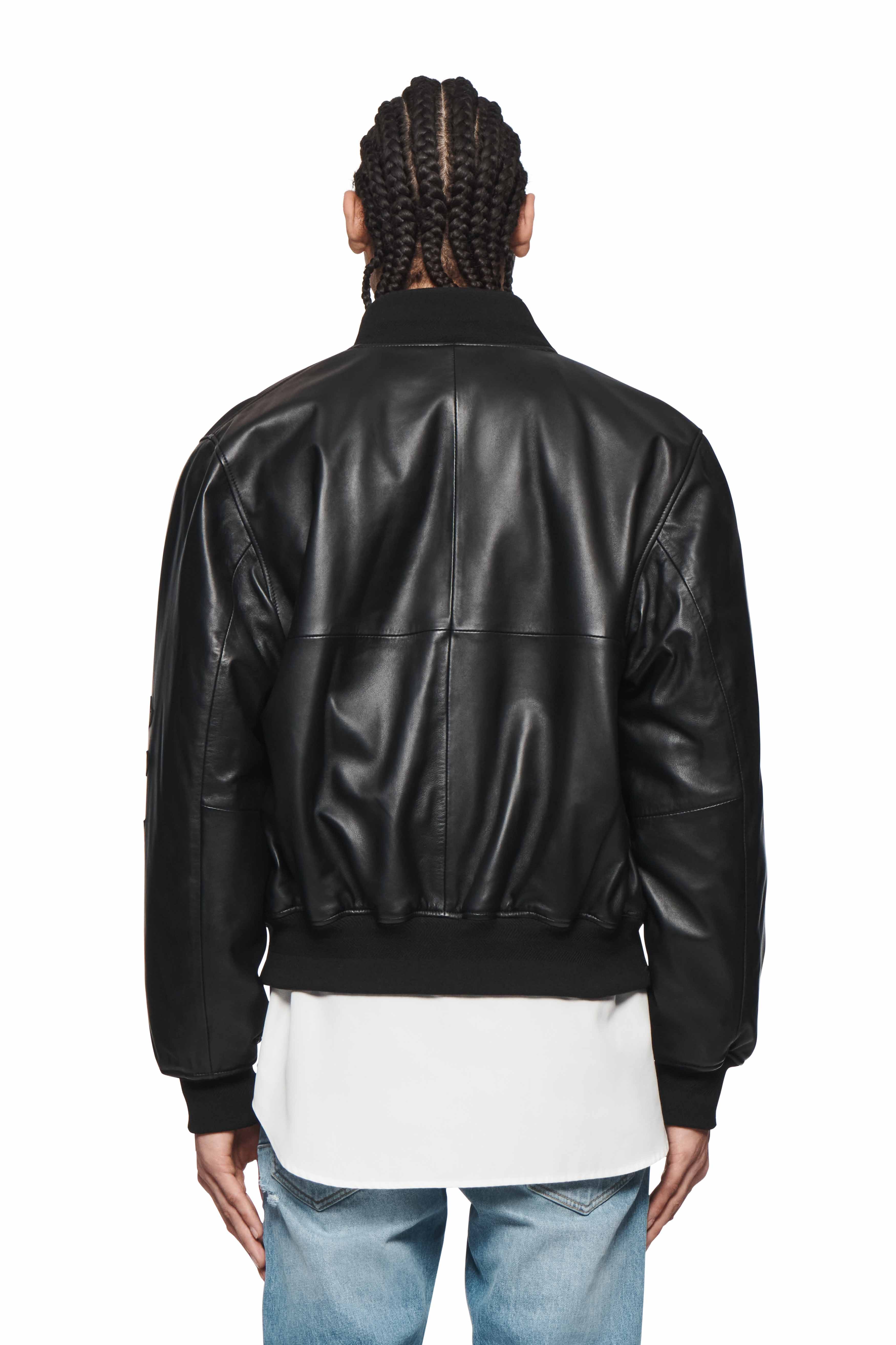 Leather Bomber Jacket - Image 2