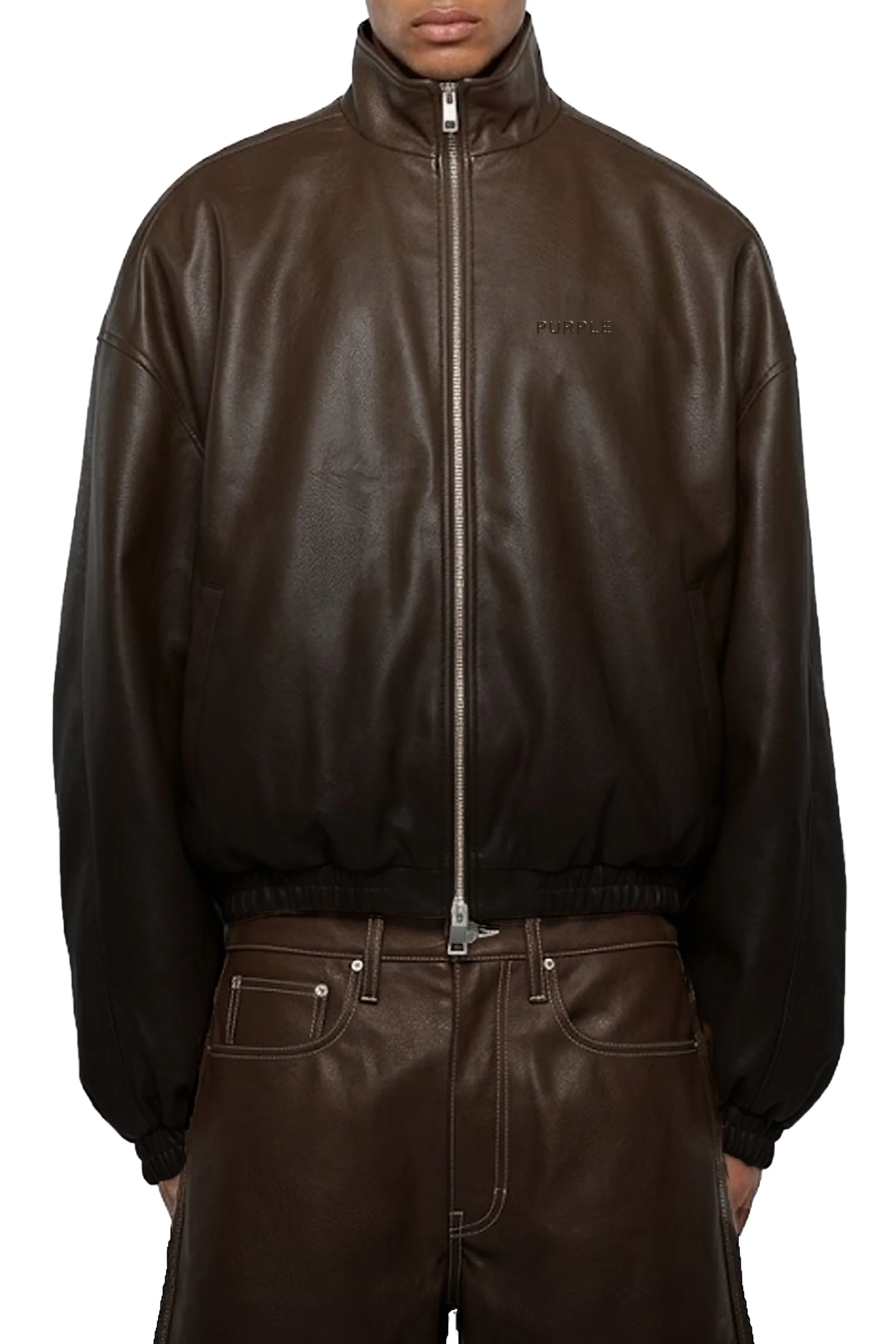 Leather Track Jacket