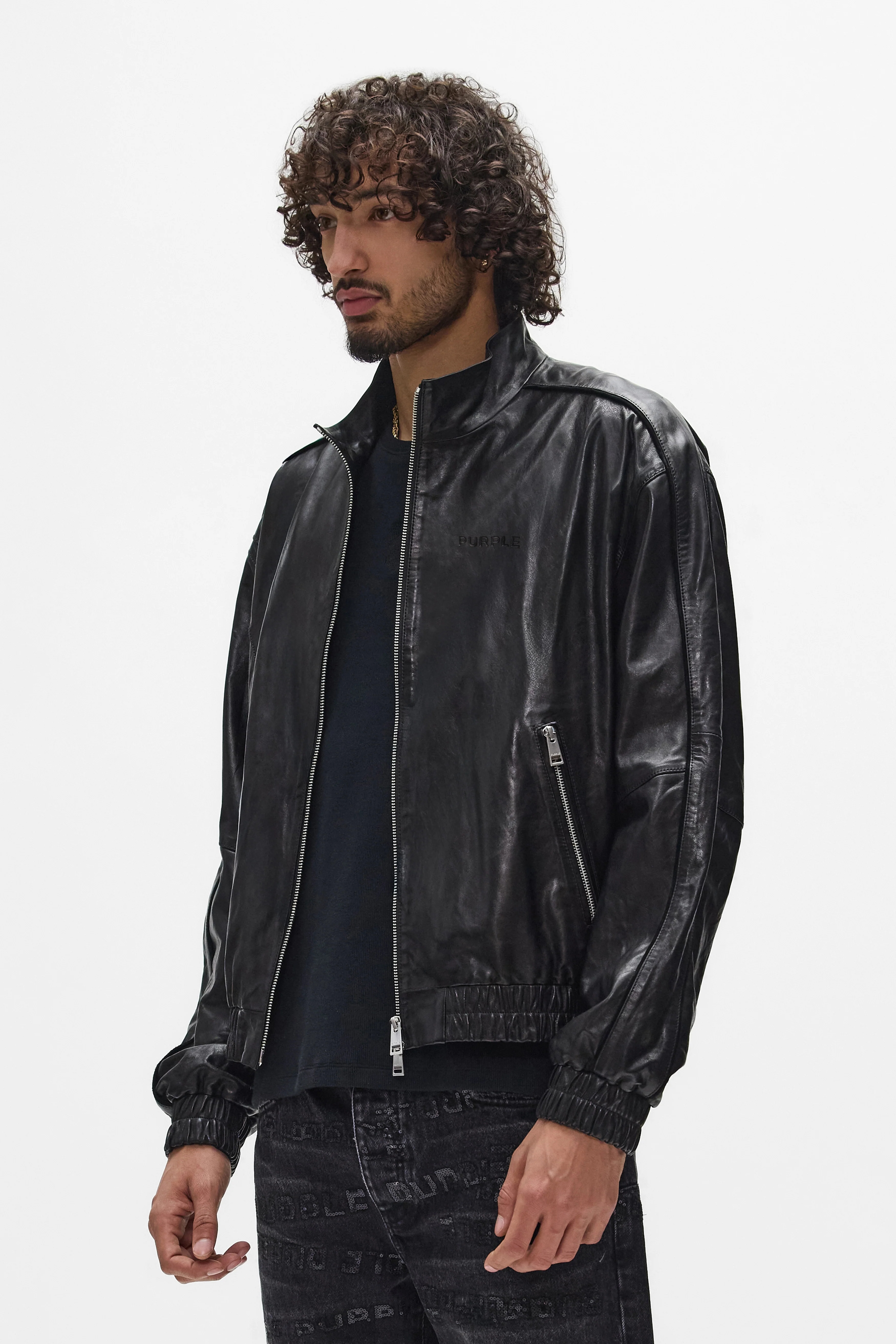 Leather Track Jacket - Image 2