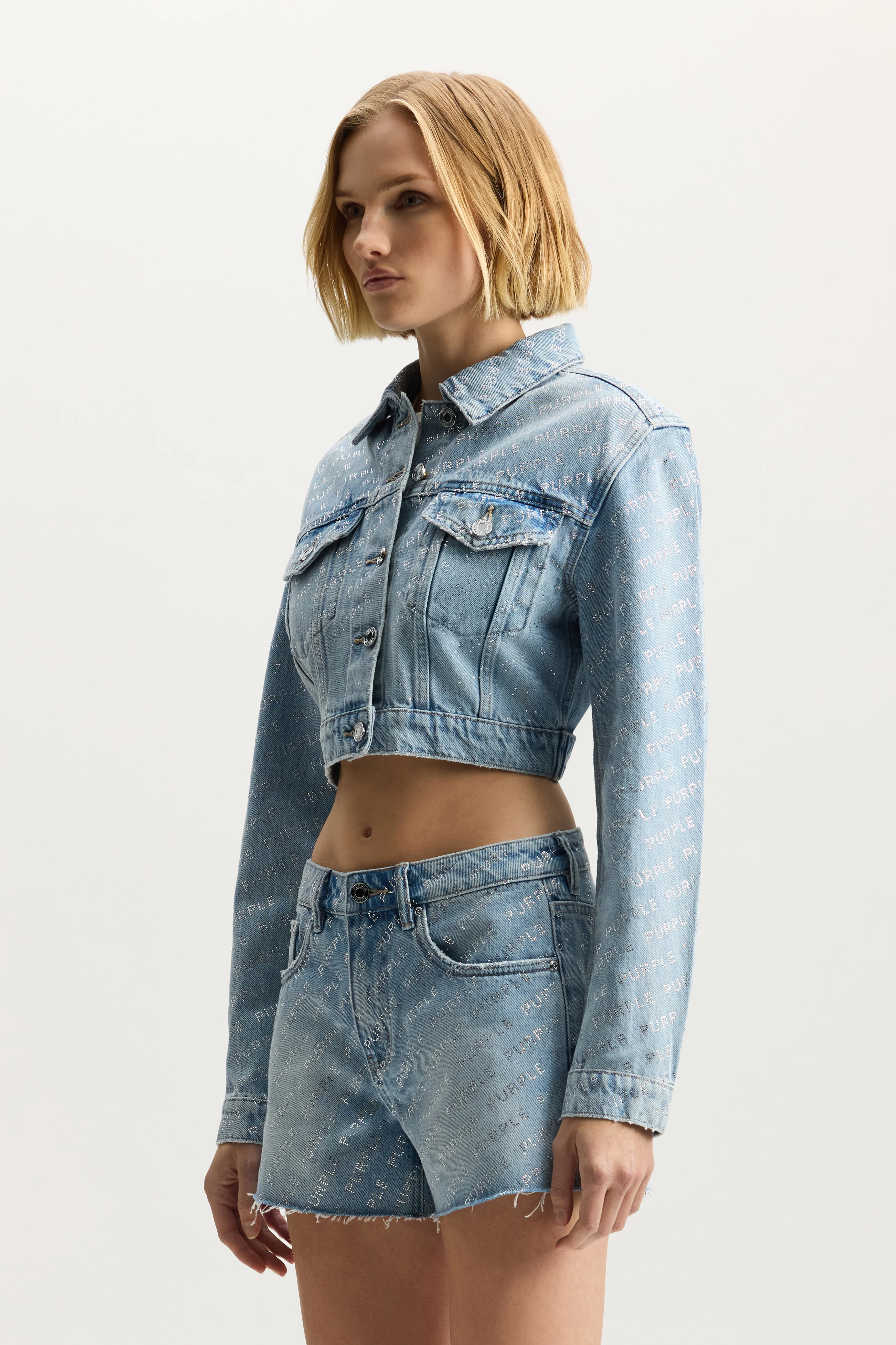 Logo Bling Crop Jacket - Image 3