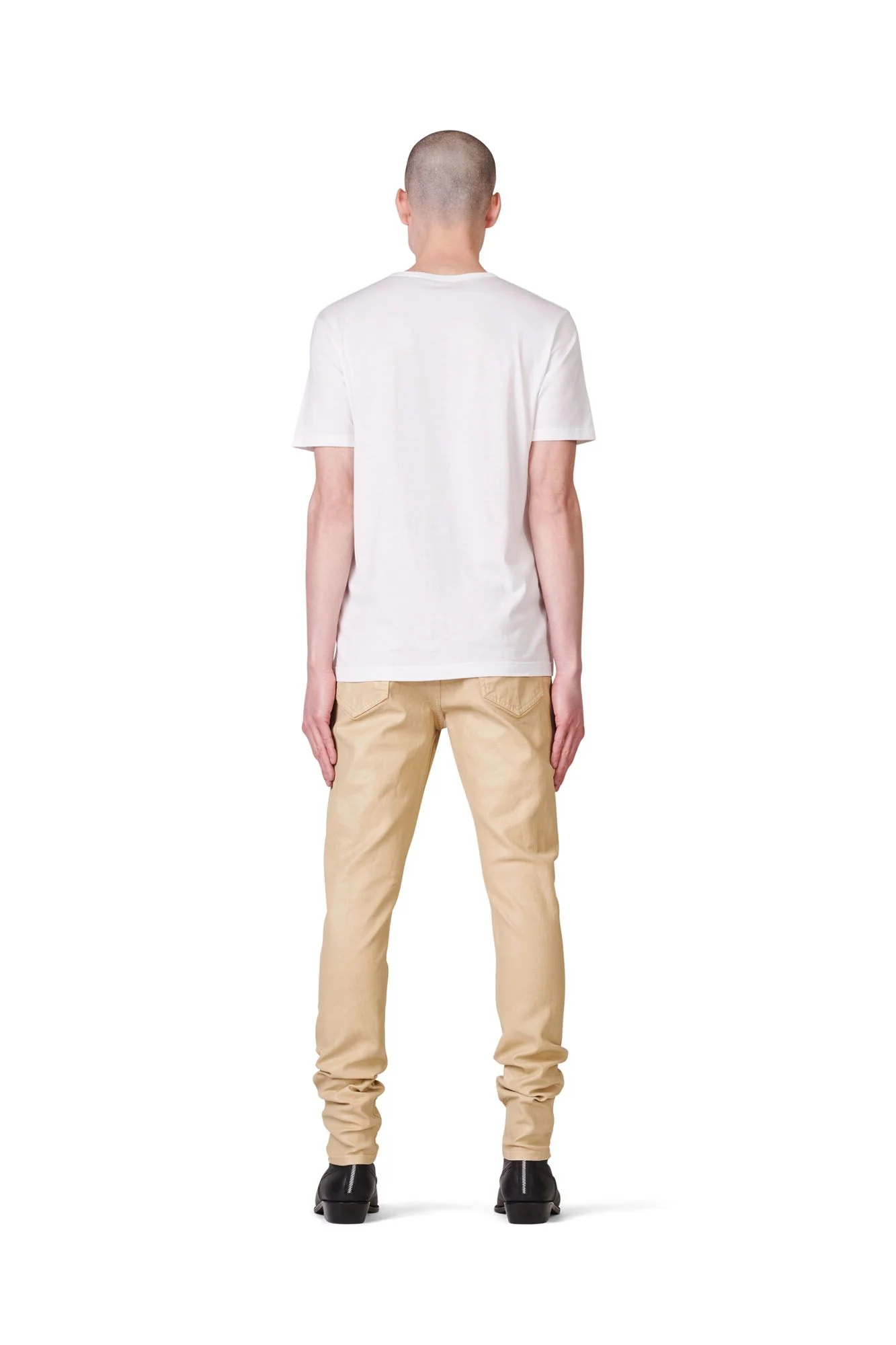 P001 LOW RISE SKINNY JEAN - Leathered Ecru - Image 2