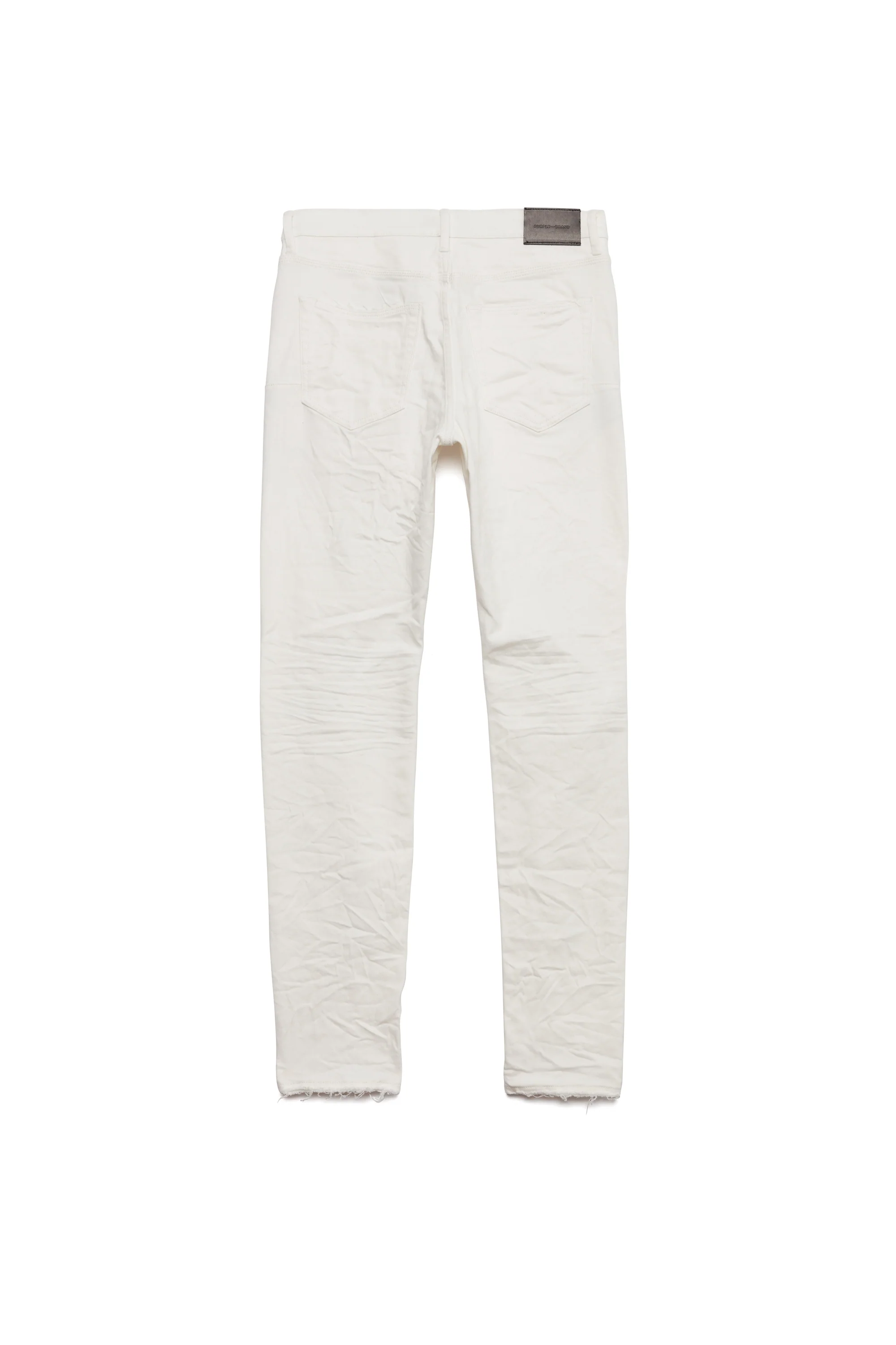 P001 LOW RISE SKINNY JEAN - Optic White Knee Slit - Image 6