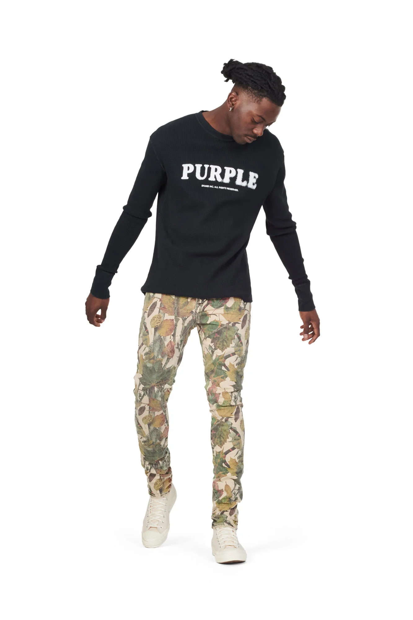 P001 LOW RISE SKINNY JEAN - Washed Camo Tan Snake - Image 4