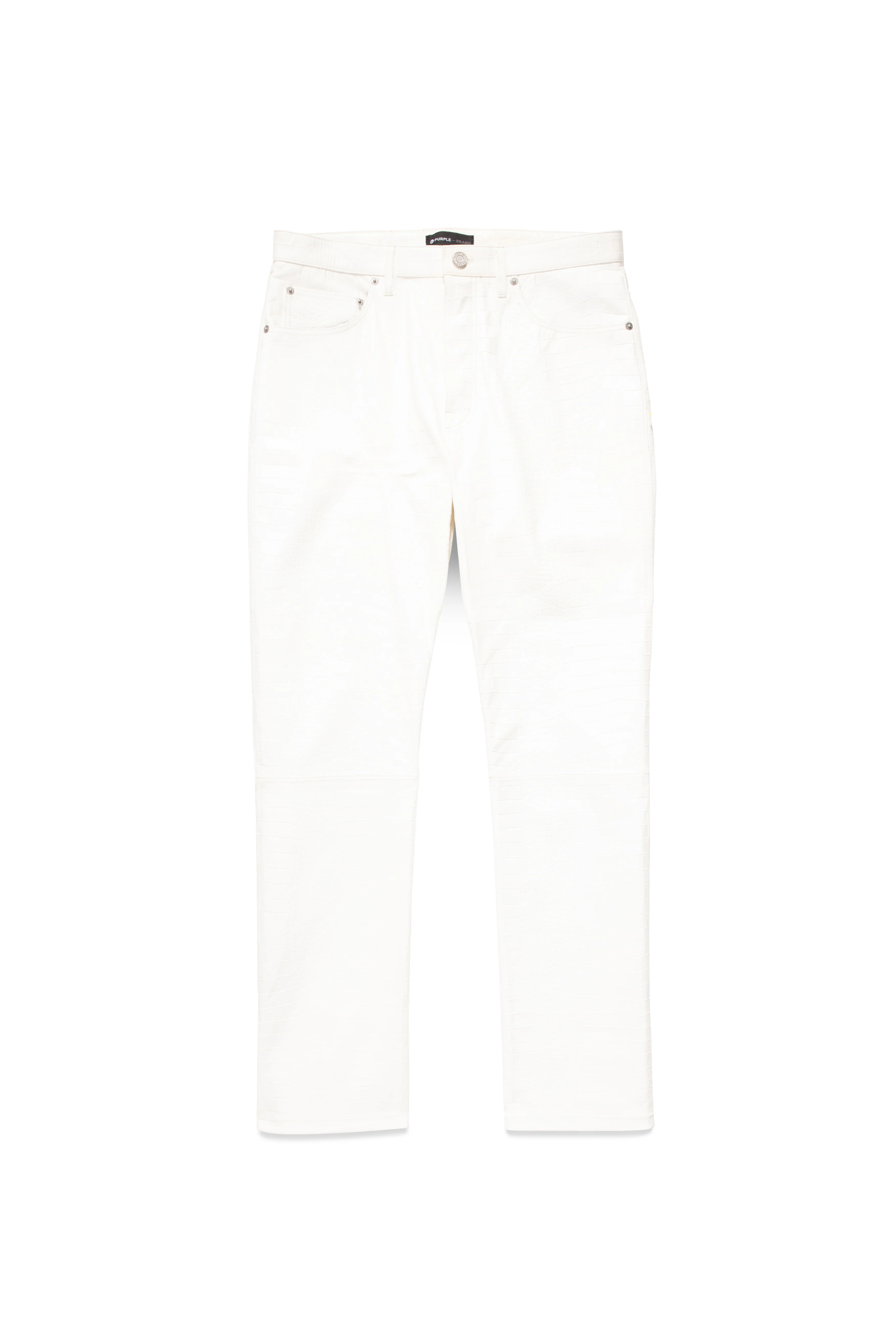 P011 MID RISE STRAIGHT LEG PANT - Leather Brilliant White - Image 3