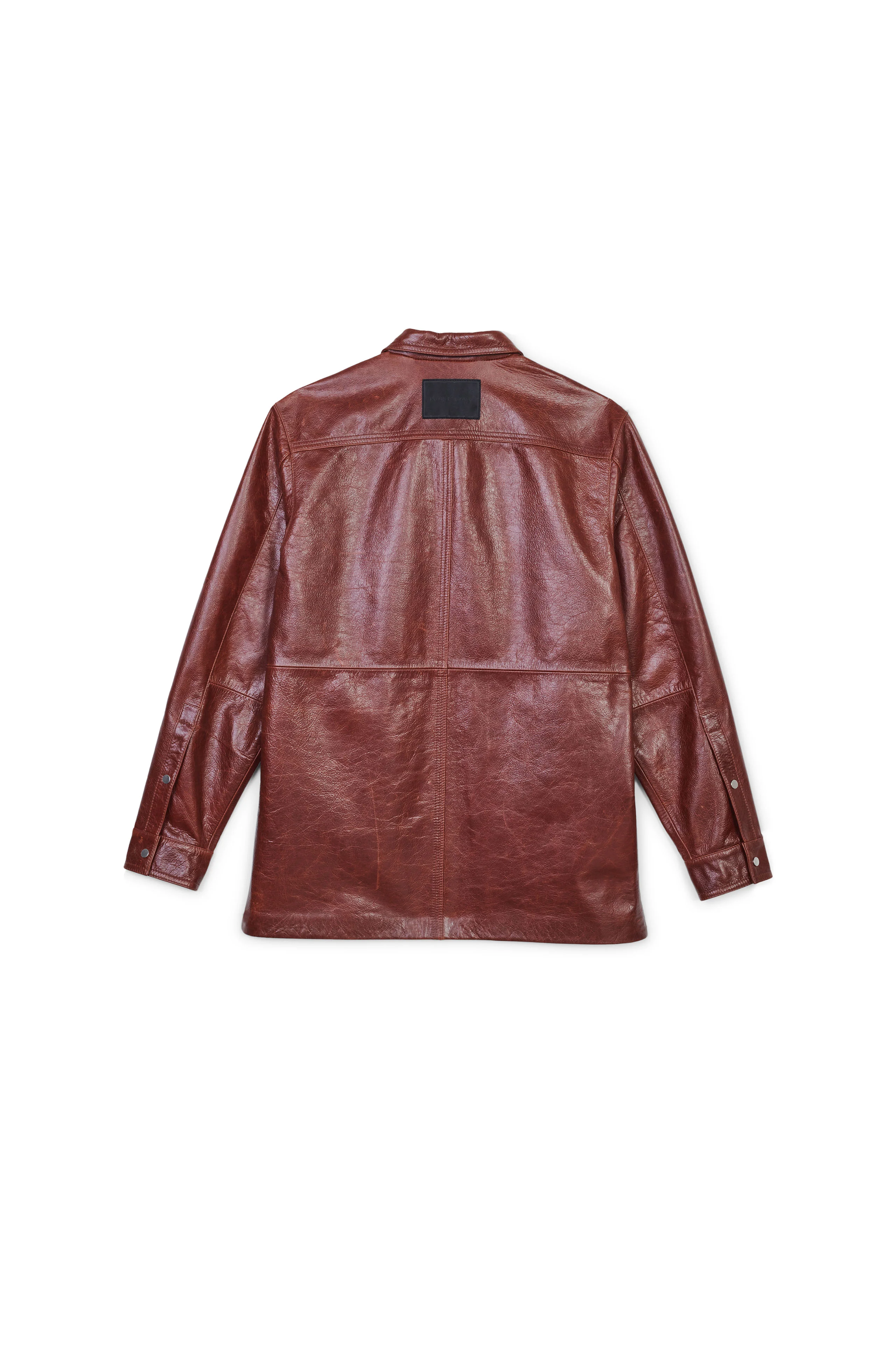 P327 LONG SLEEVE SHIRT JACKET - Shiny Leather Cathay Spice - Image 4