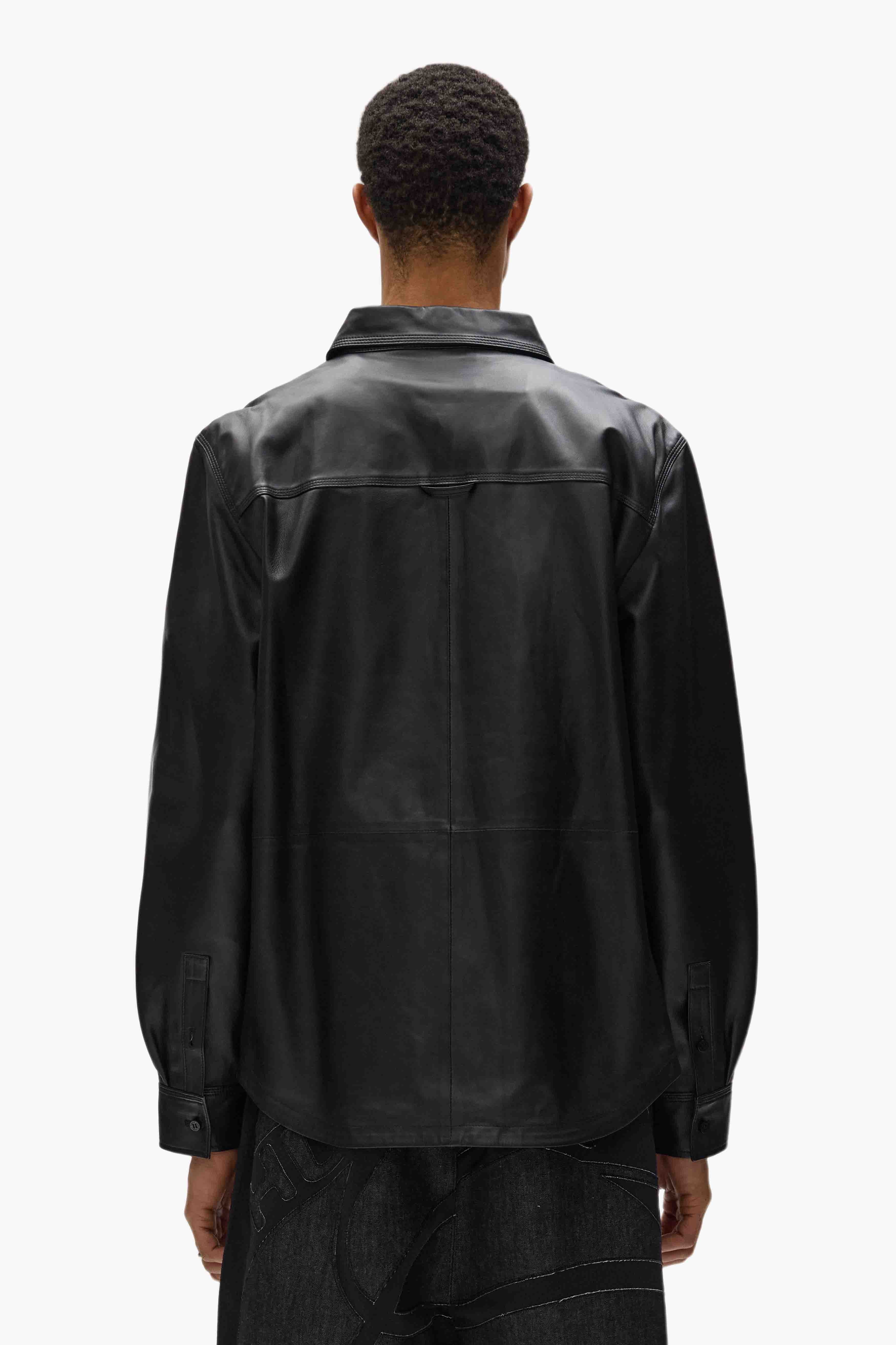Leather Long Sleeve Shirt - Image 3