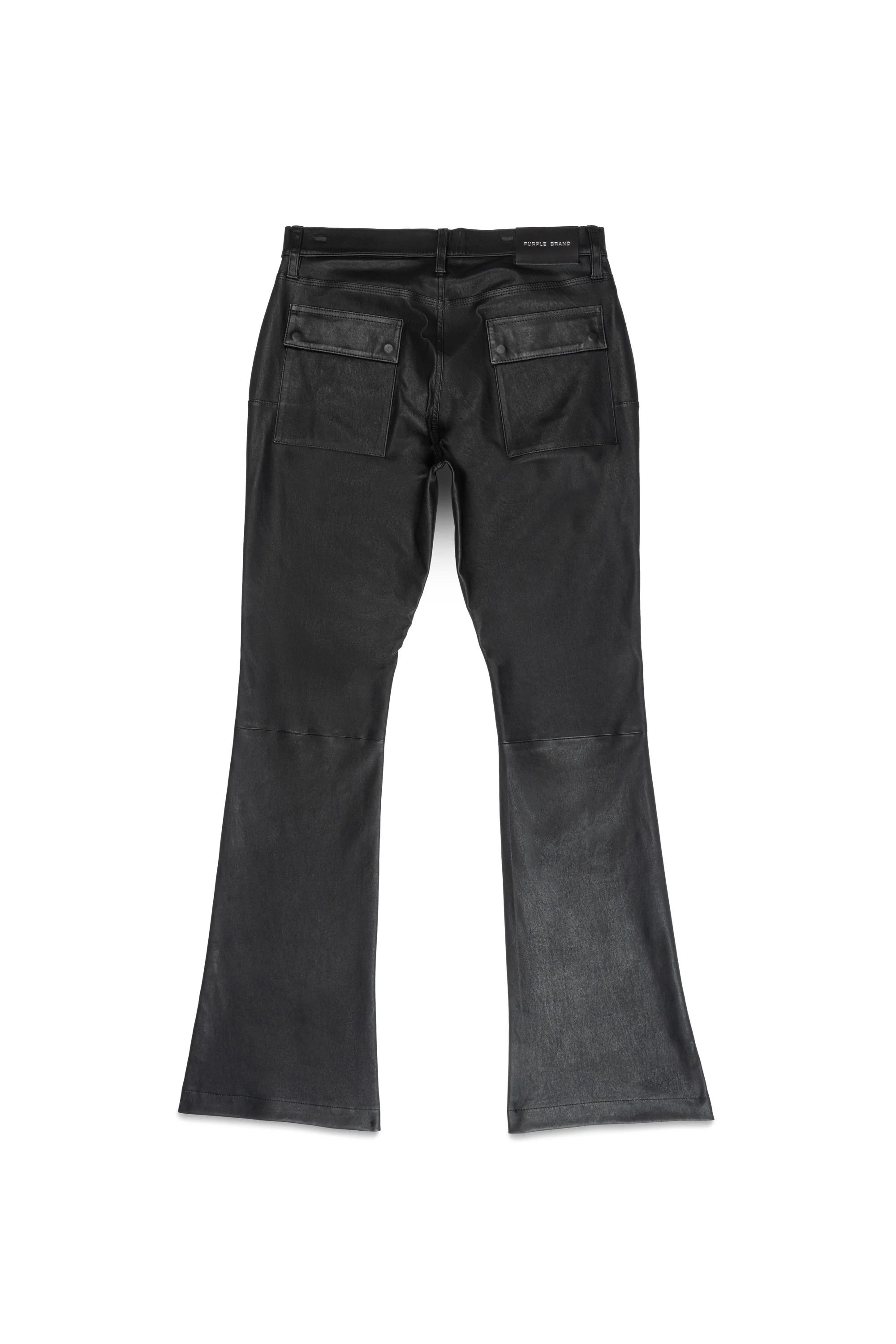 P531 Leather Slim Flare Pants - Image 5