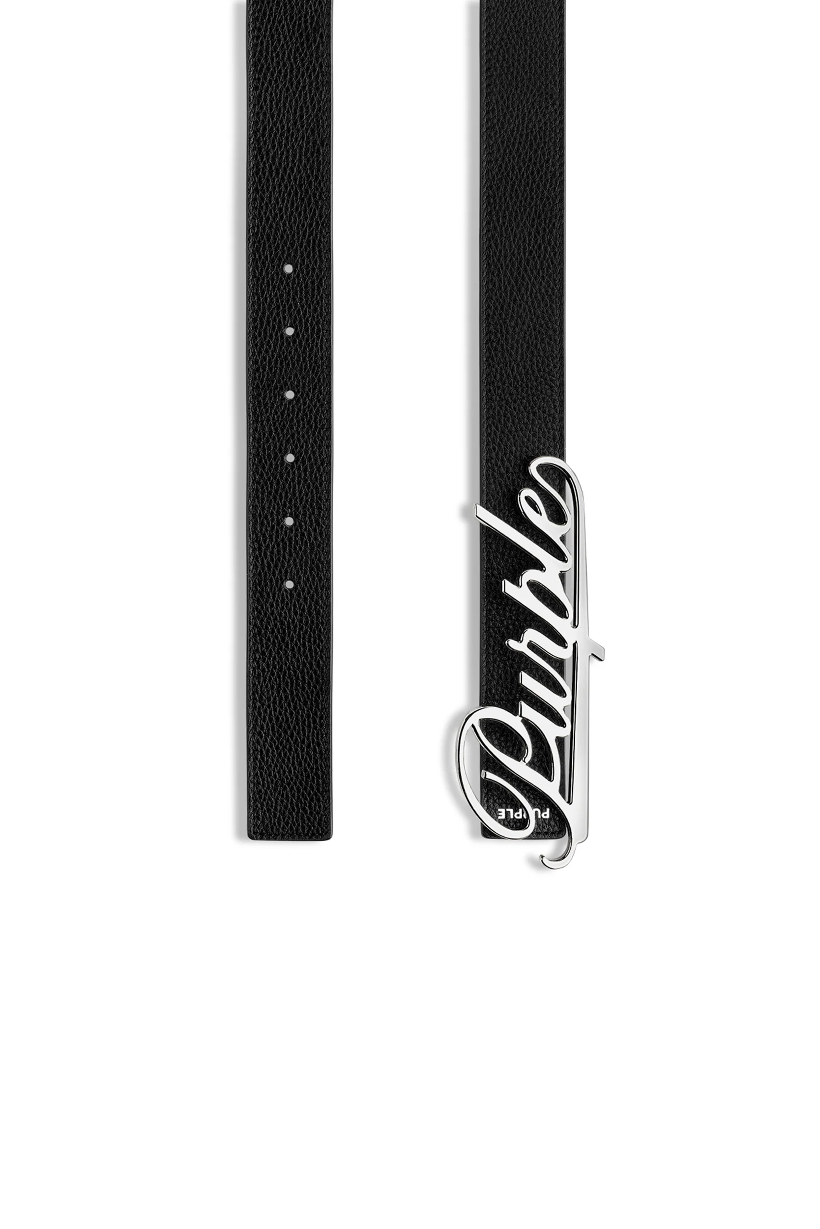 Purple Signature Leather Belt - Image 2