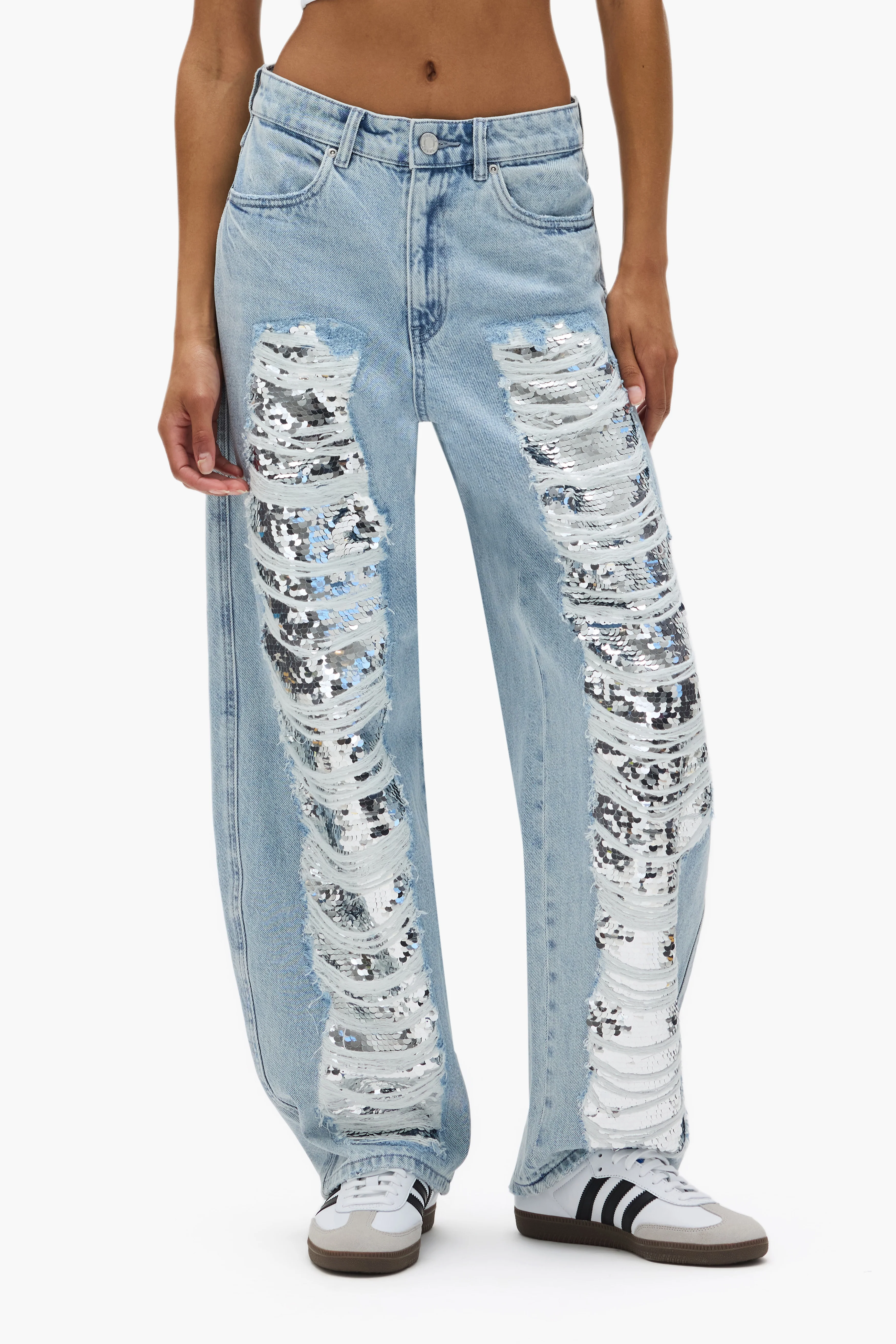 Sequin Blowout Barrel Leg - Image 4