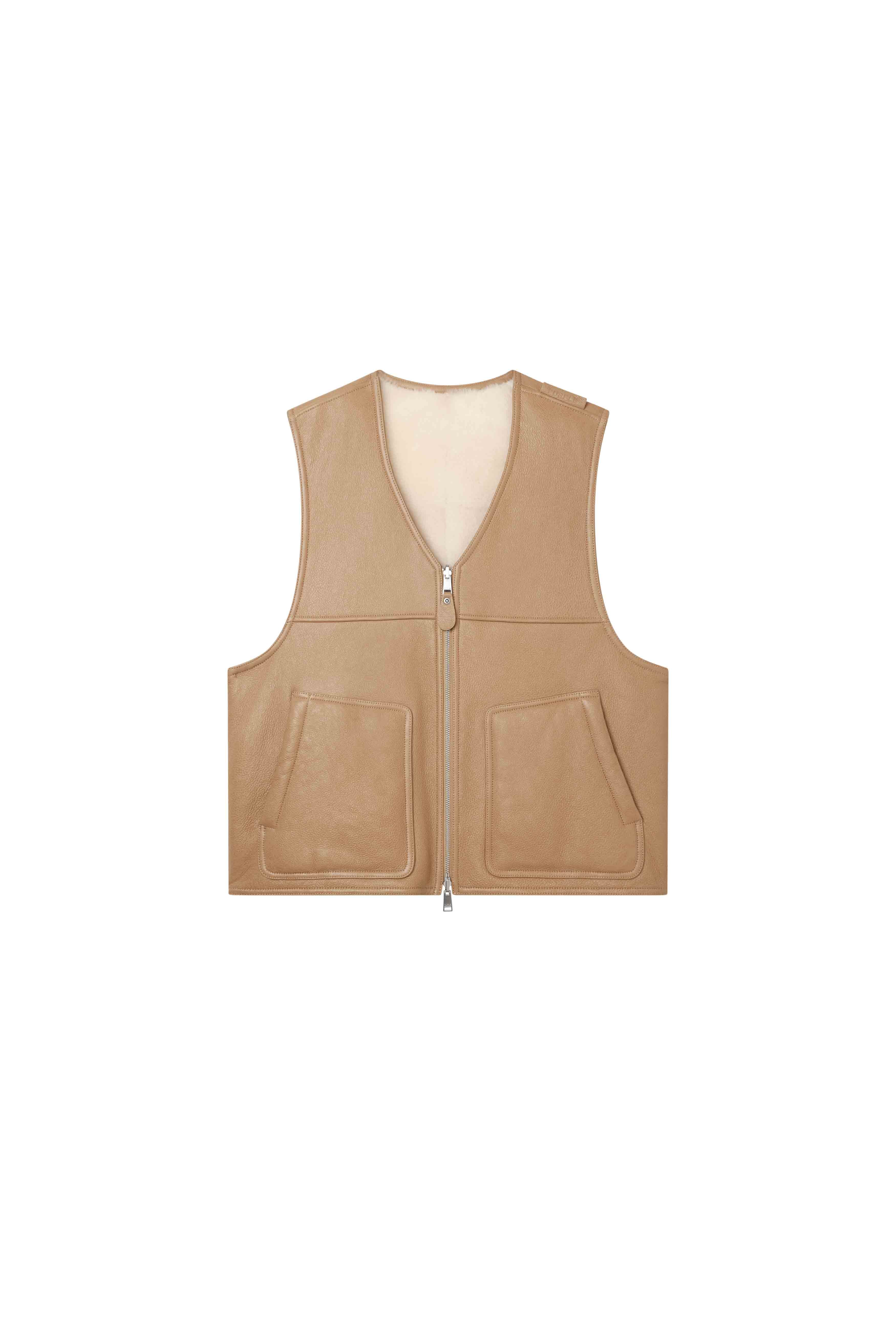 Slab Wordmark Shearling Vest - Image 6