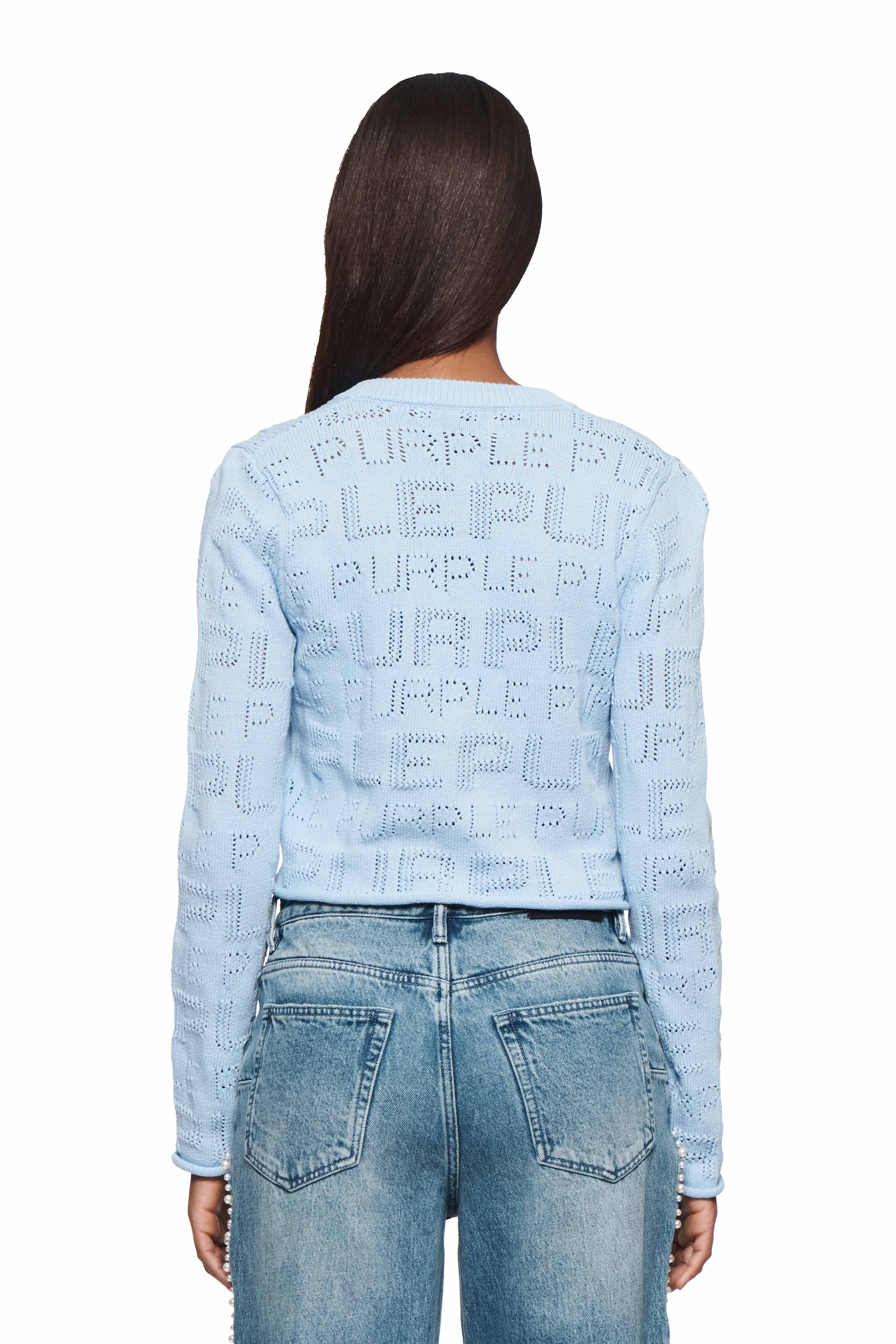 Wordmark Pointelle Cardigan - Image 3